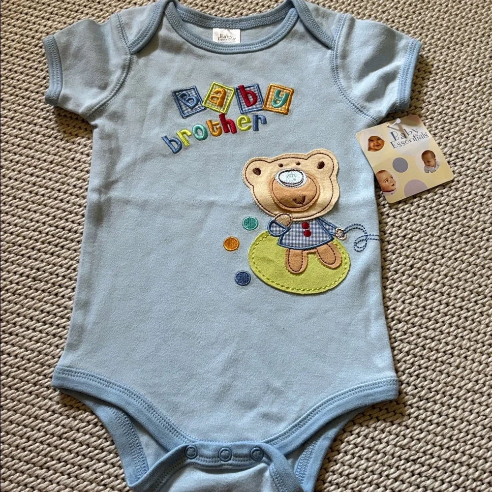 One piece infant boys size 12 months cotton Baby Essentials weight 18-23 lbs